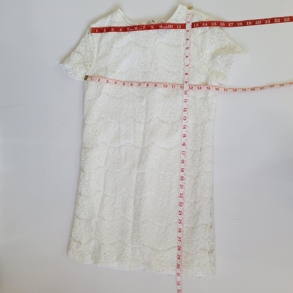 Lulu’s Take Me to Brunch Dress Lace Shift Scalloped Dress Medium - Picture 10 of 13